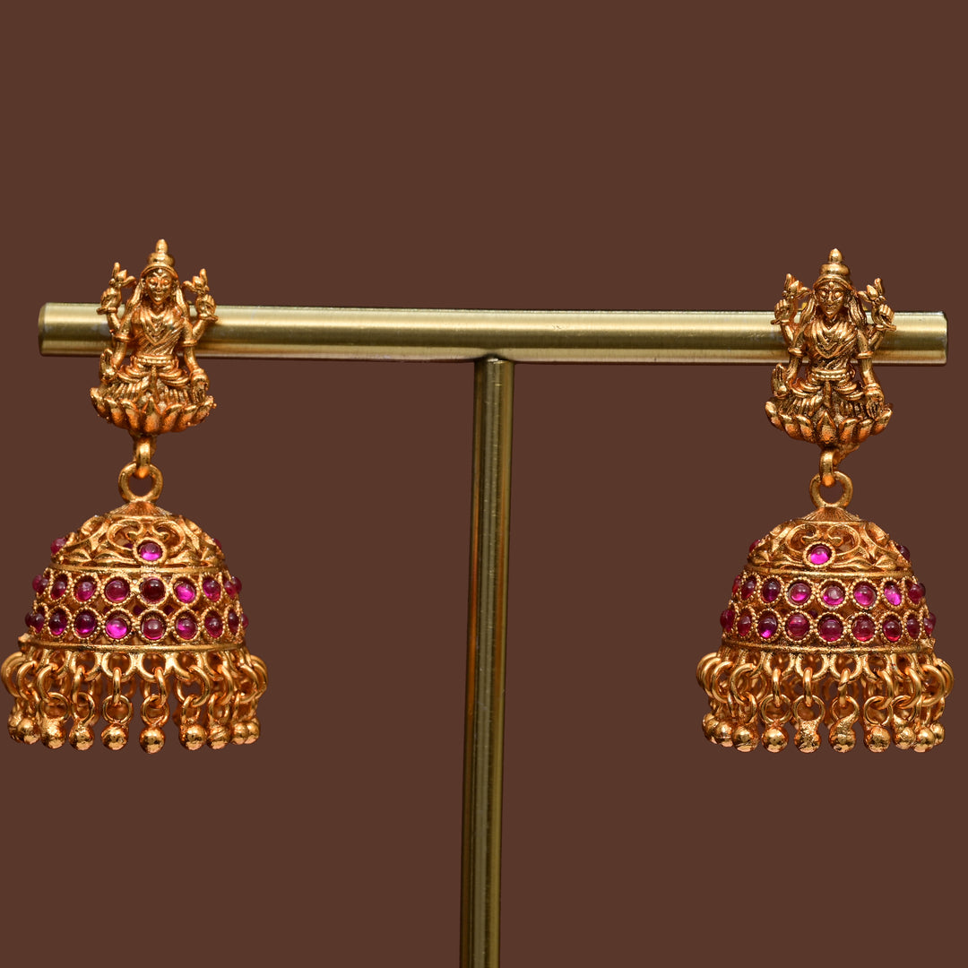 Temple Jhumka Earrings