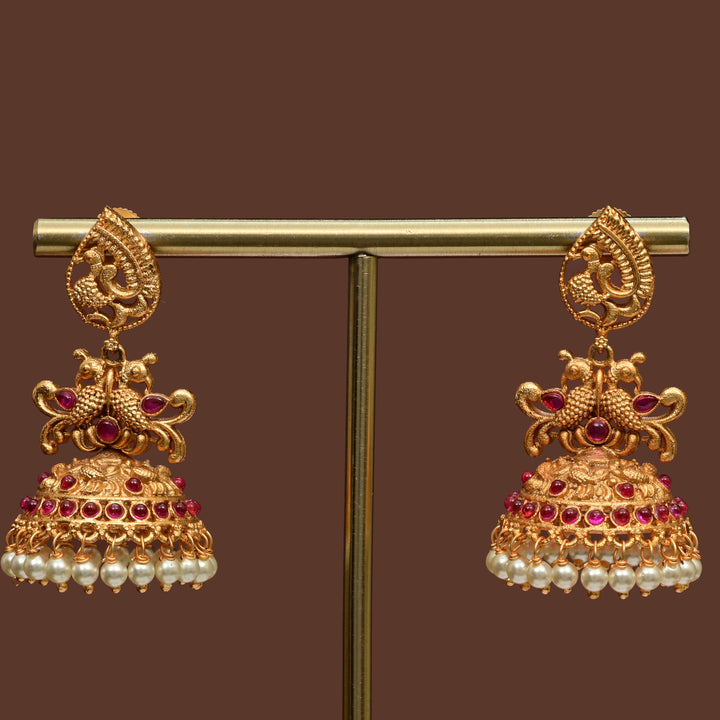Temple Jhumka Earrings