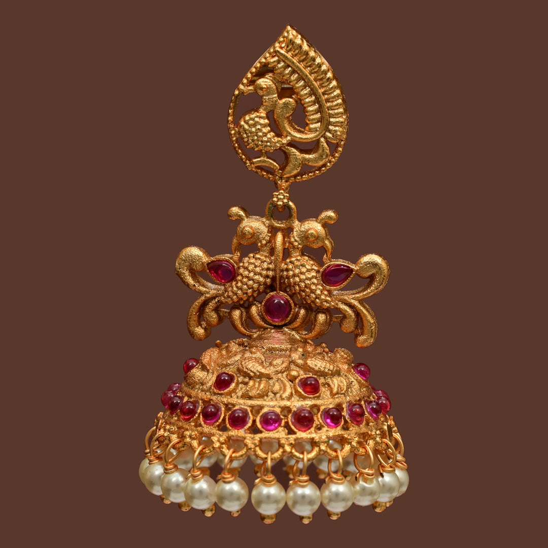 Temple Jhumka Earrings