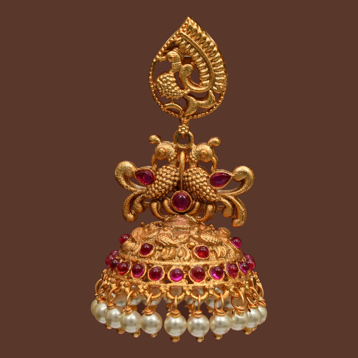 Temple Jhumka Earrings
