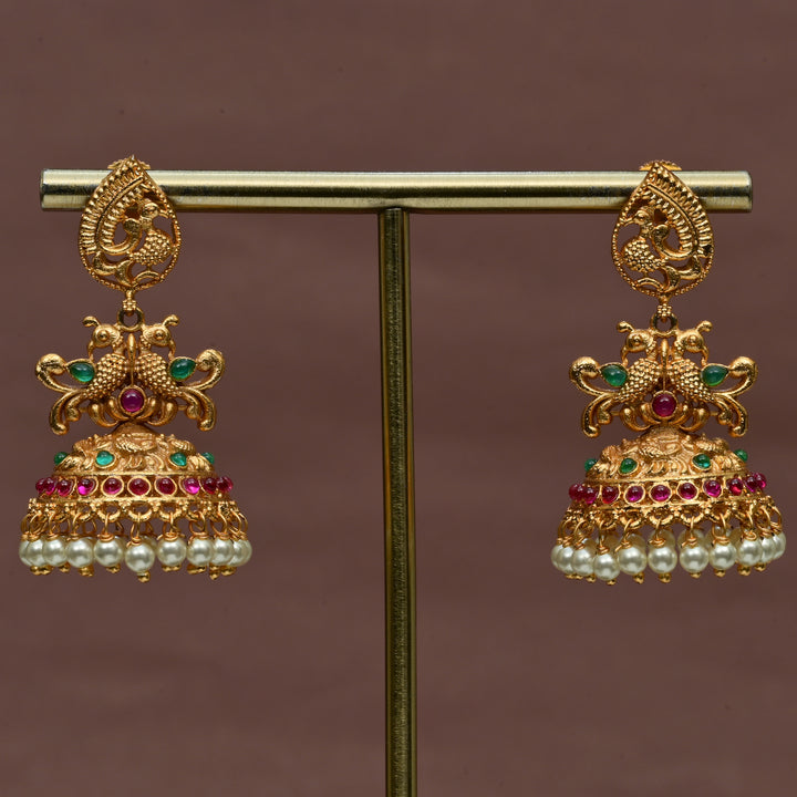 Temple Jhumka Earrings
