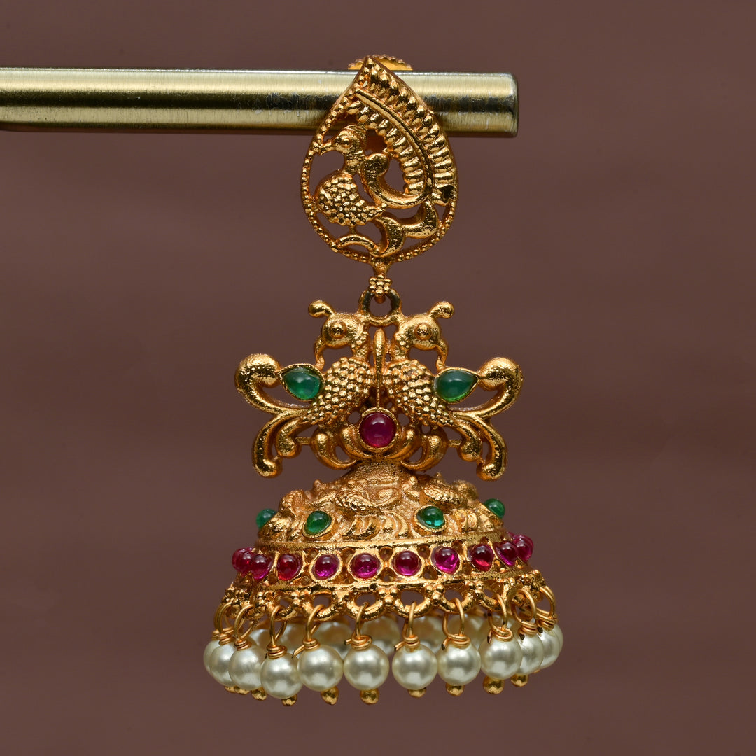 Temple Jhumka Earrings