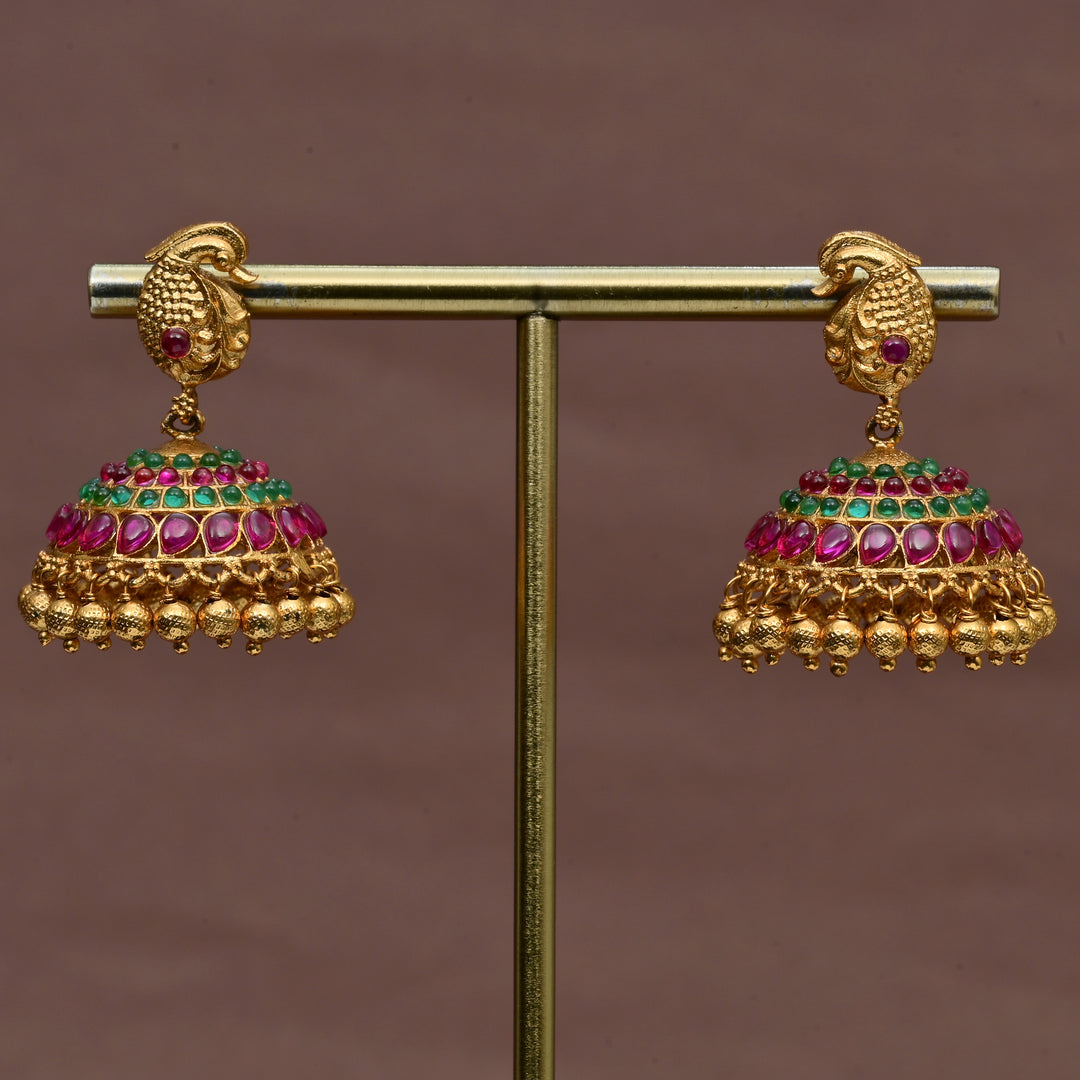 Temple Jhumka Earrings