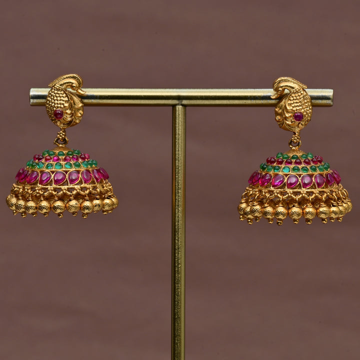 Temple Jhumka Earrings