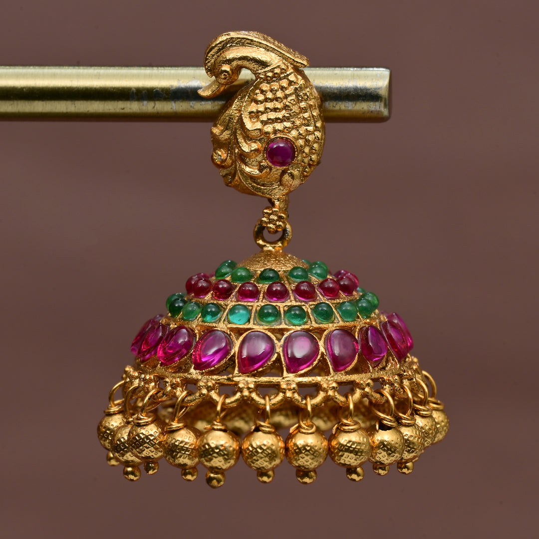 Temple Jhumka Earrings