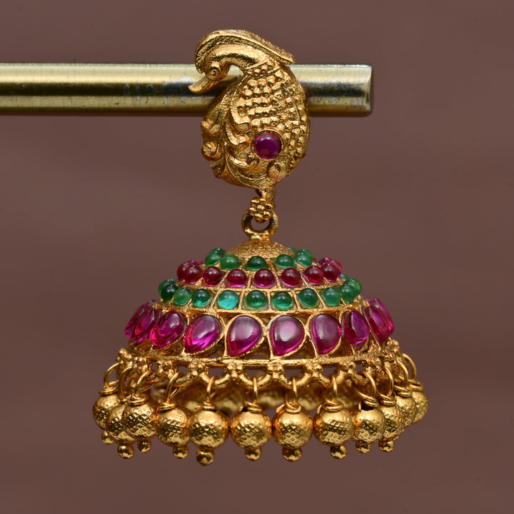 Temple Jhumka Earrings