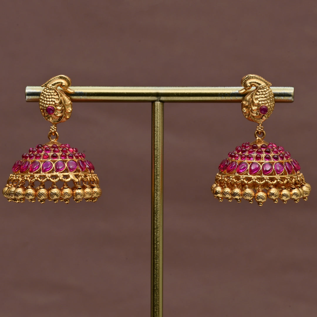 Temple Jhumka Earrings