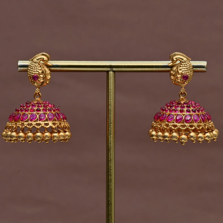 Temple Jhumka Earrings