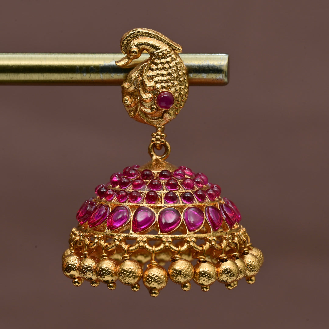 Temple Jhumka Earrings
