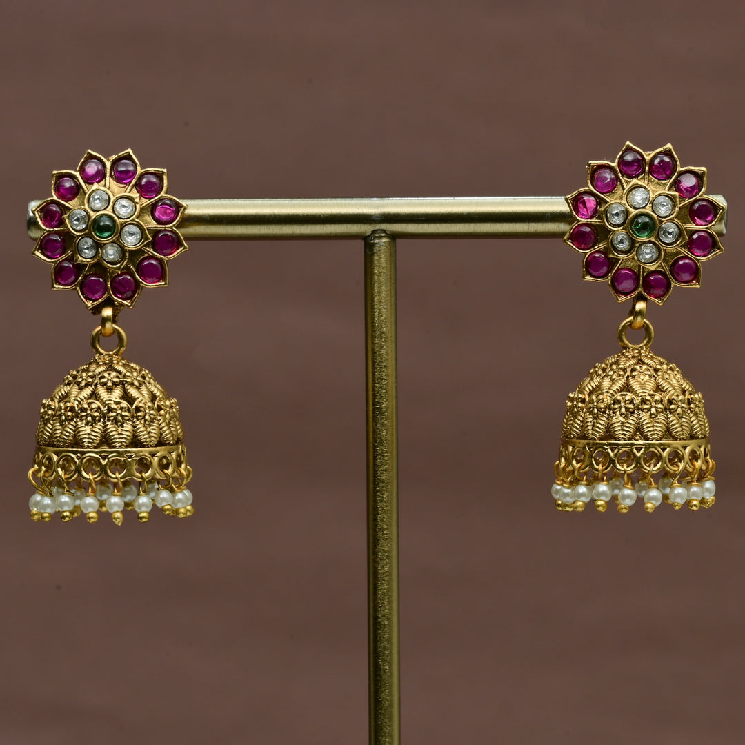 Temple Jhumka Earrings