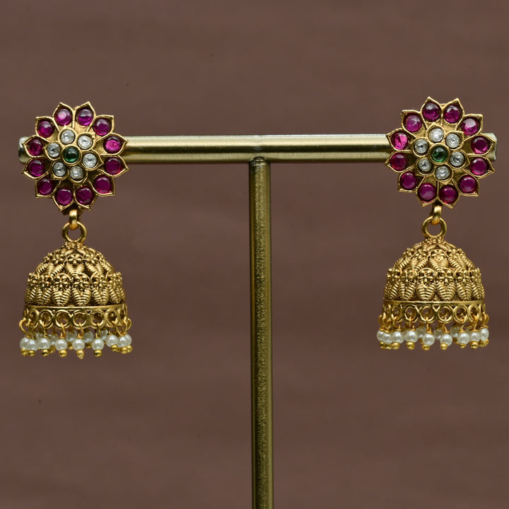 Temple Jhumka Earrings