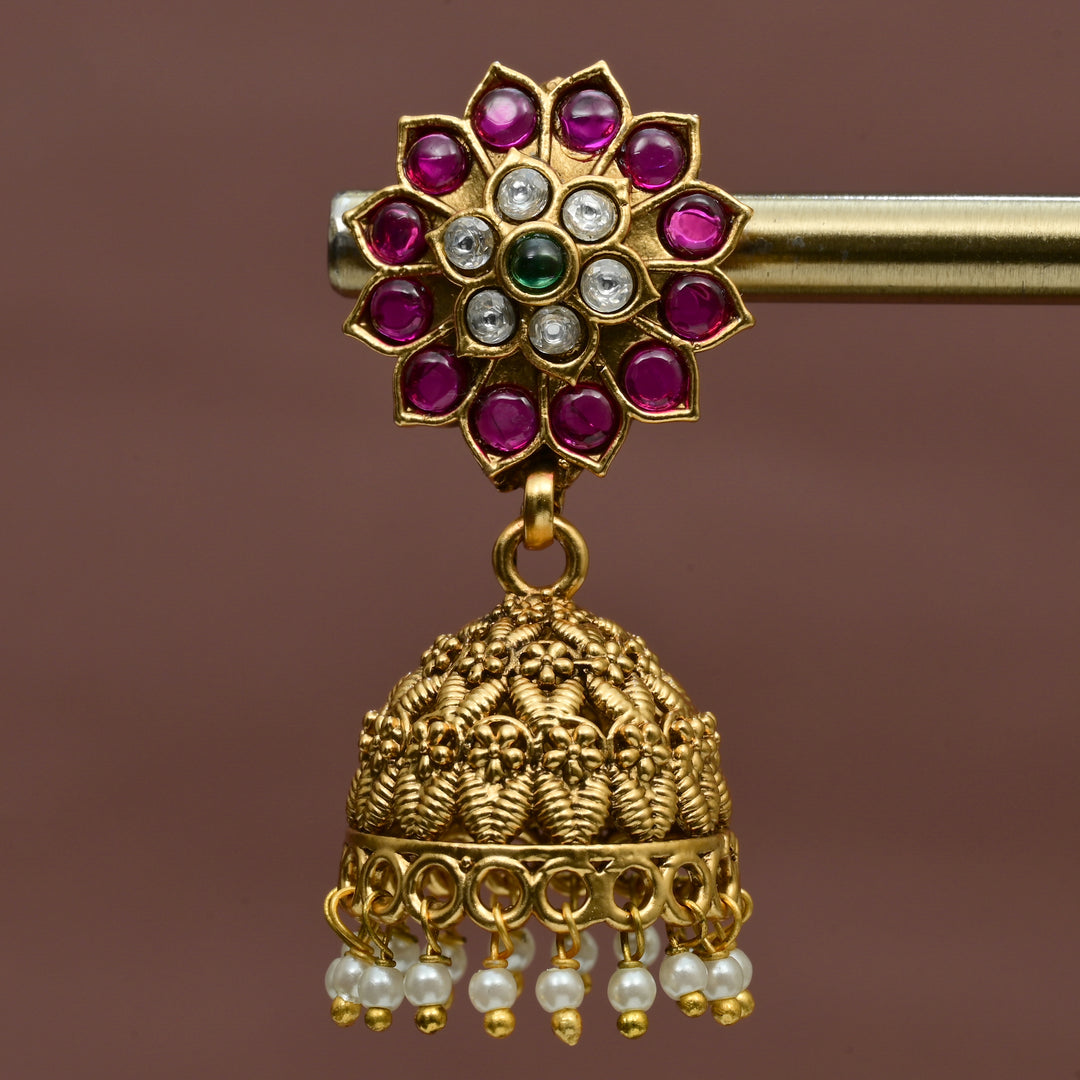 Temple Jhumka Earrings