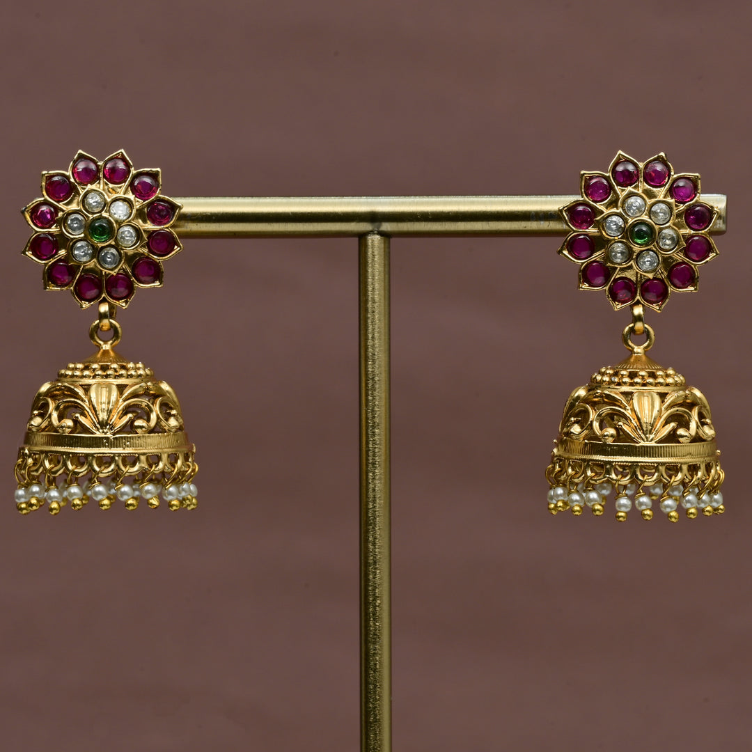 Temple Jhumka Earrings
