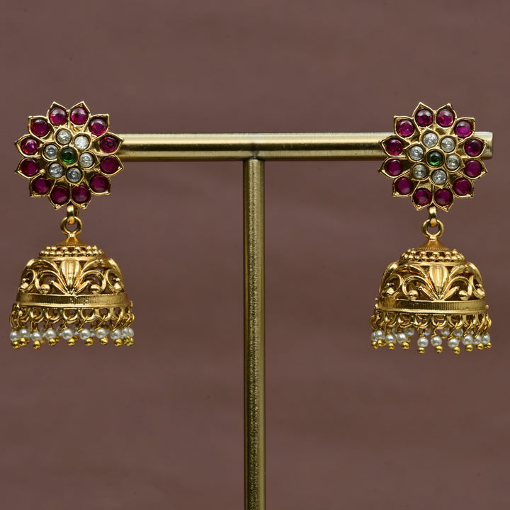 Temple Jhumka Earrings