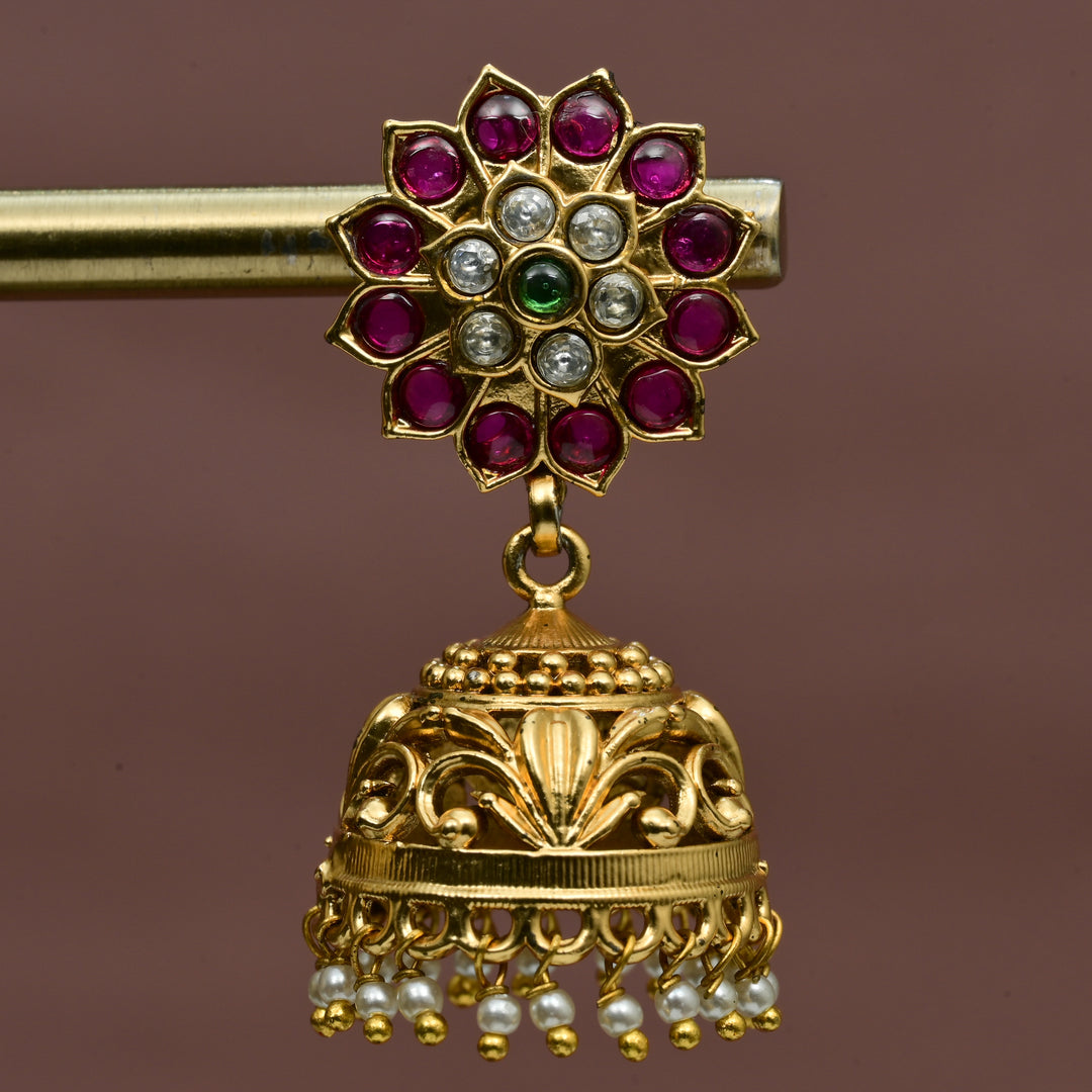 Temple Jhumka Earrings