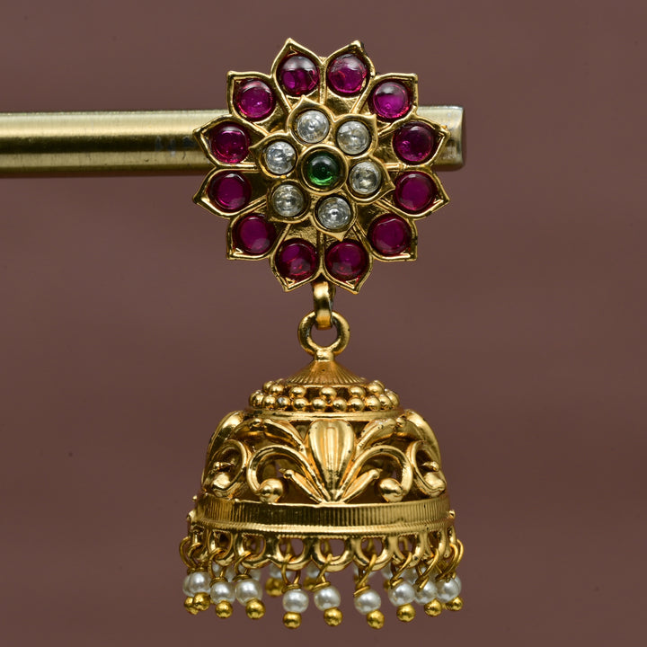 Temple Jhumka Earrings