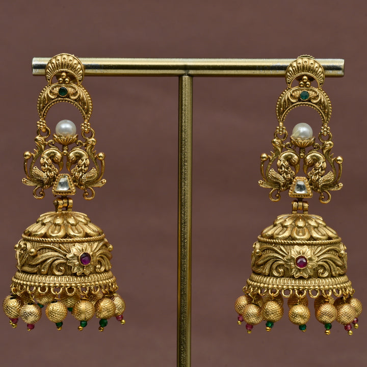 Temple Jhumka Earrings