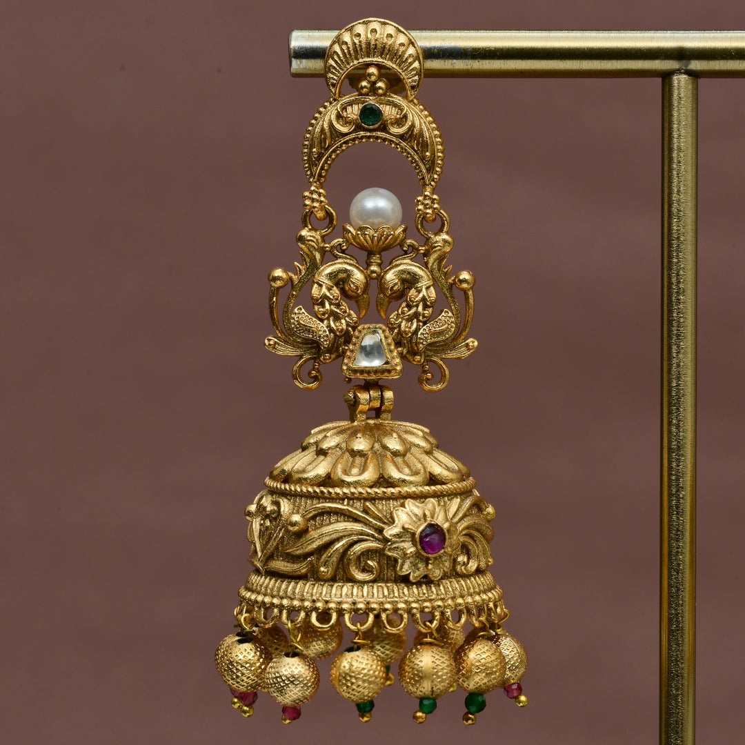 Temple Jhumka Earrings
