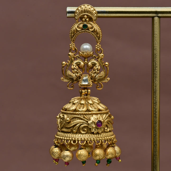 Temple Jhumka Earrings