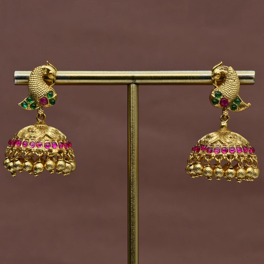 Temple Jhumka Earrings