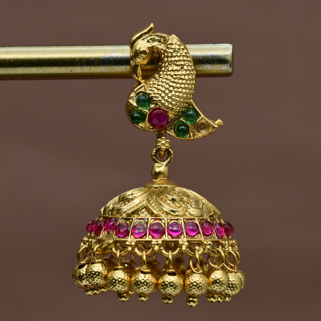 Temple Jhumka Earrings
