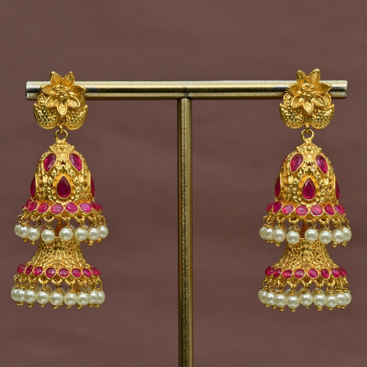 Temple Jhumka Earrings
