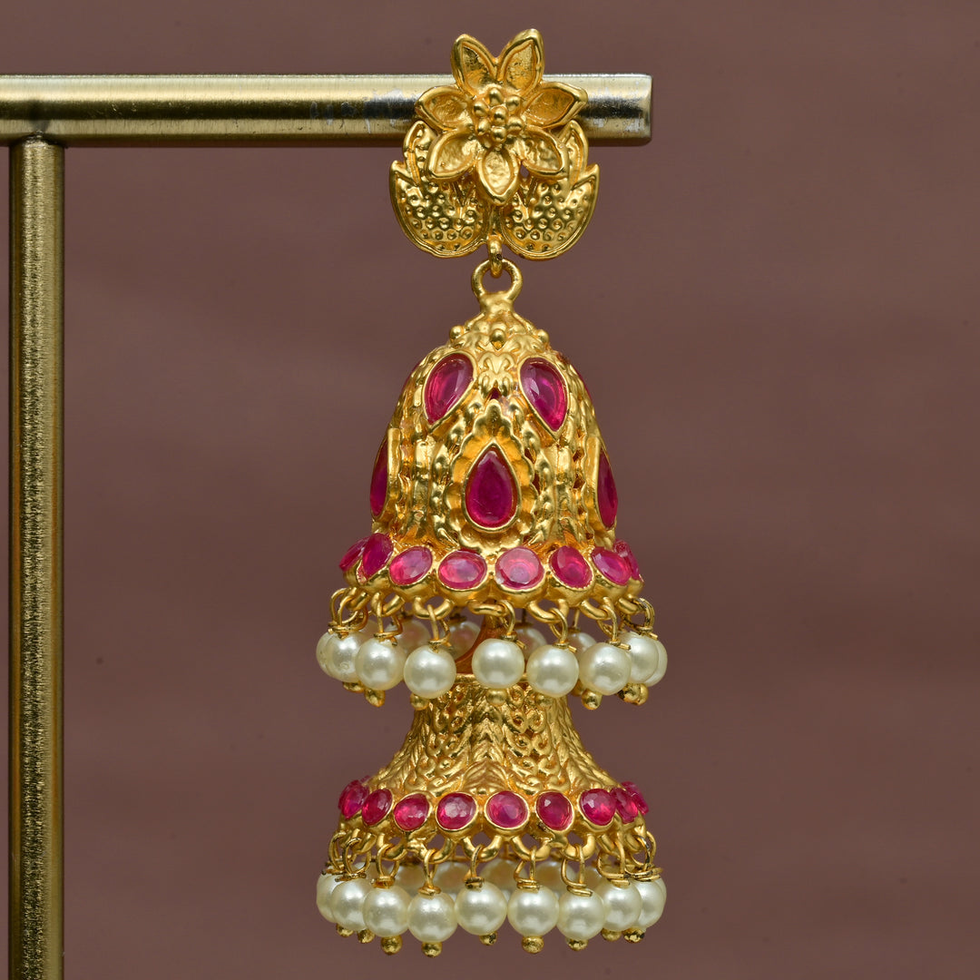 Temple Jhumka Earrings