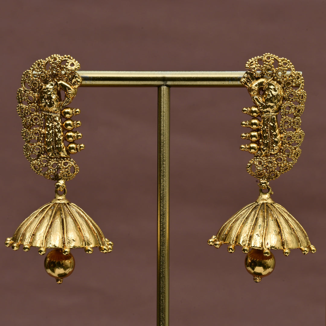 Temple Jhumka Earrings