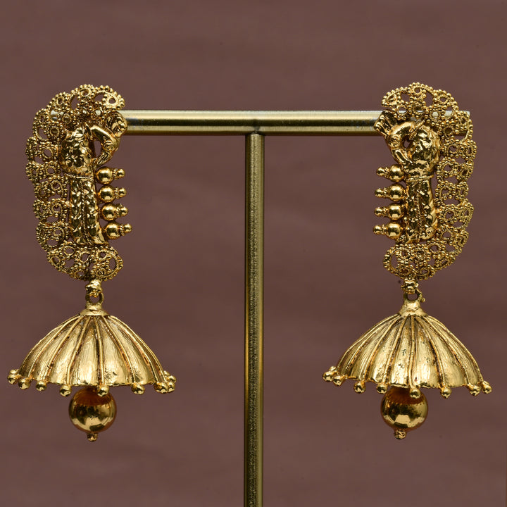 Temple Jhumka Earrings