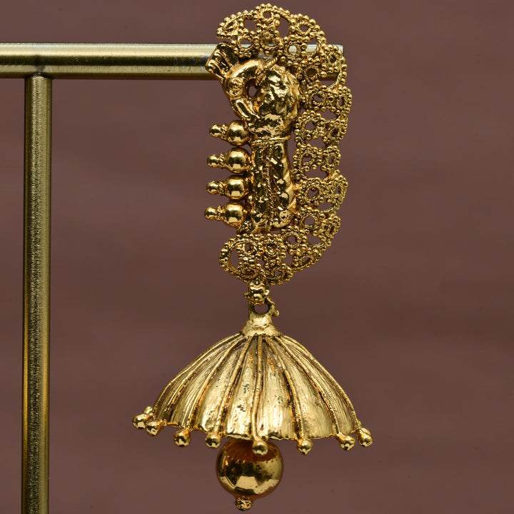 Temple Jhumka Earrings