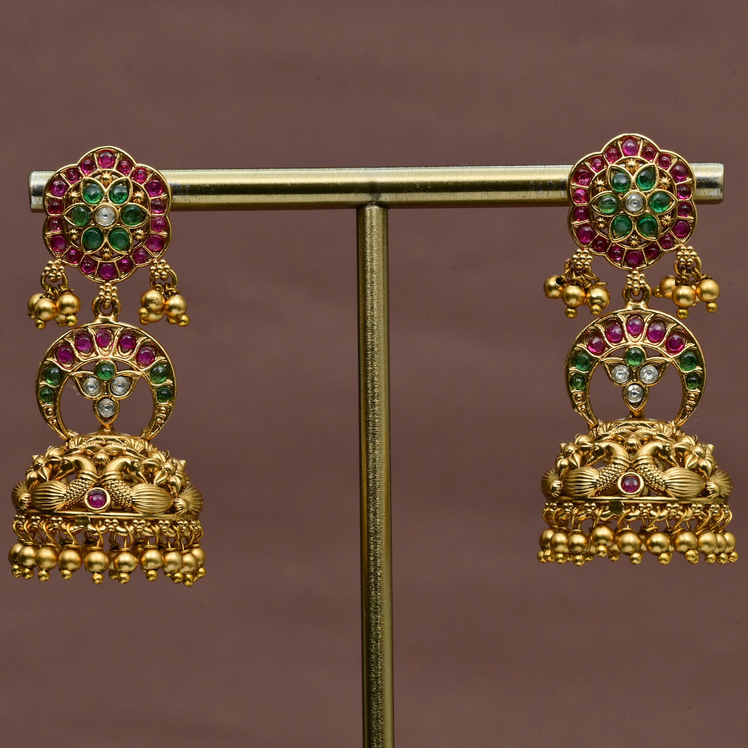 Temple Jhumka Earrings