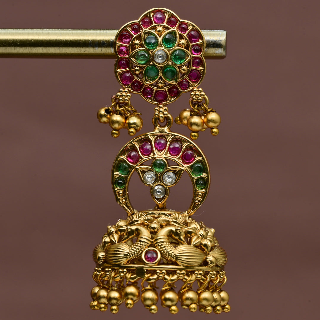 Temple Jhumka Earrings