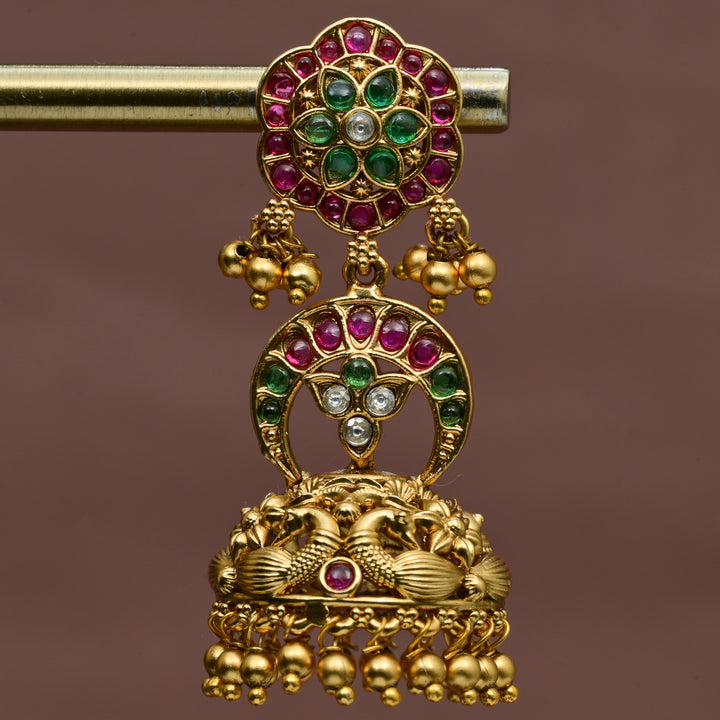 Temple Jhumka Earrings