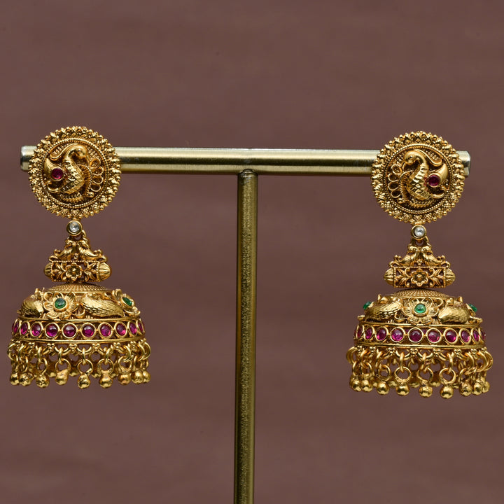 Temple Jhumka Earrings