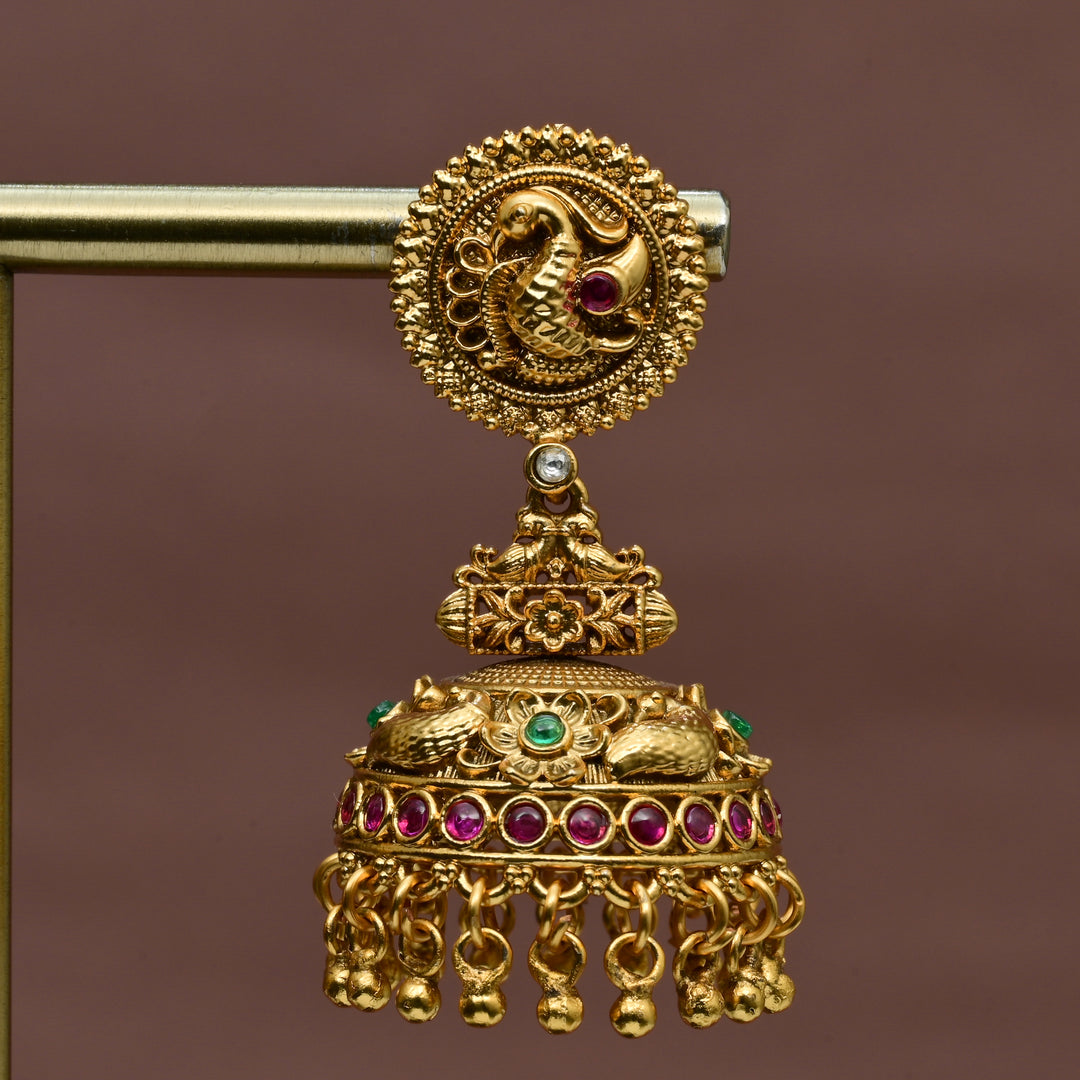 Temple Jhumka Earrings