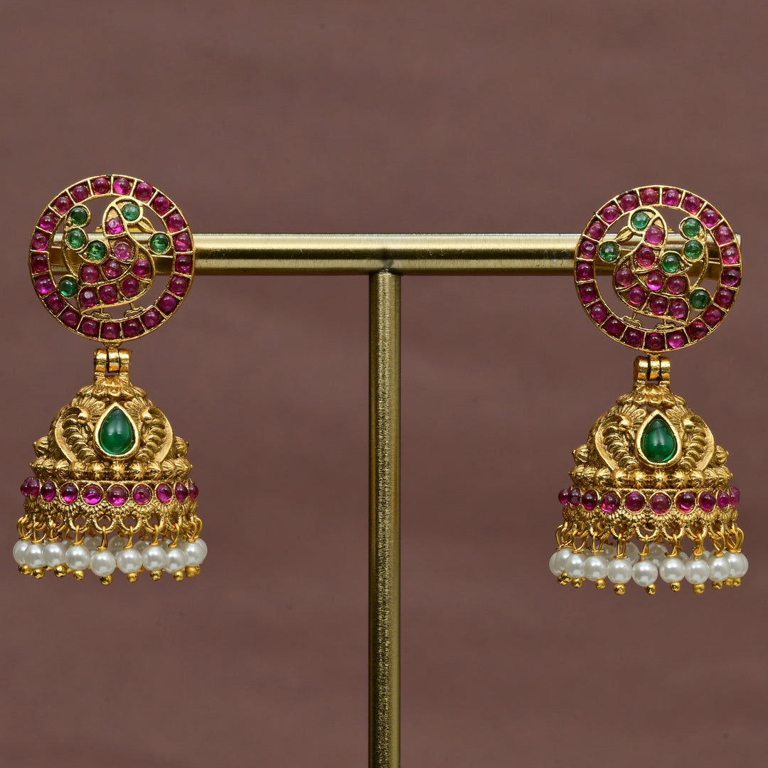 Temple Jhumka Earrings