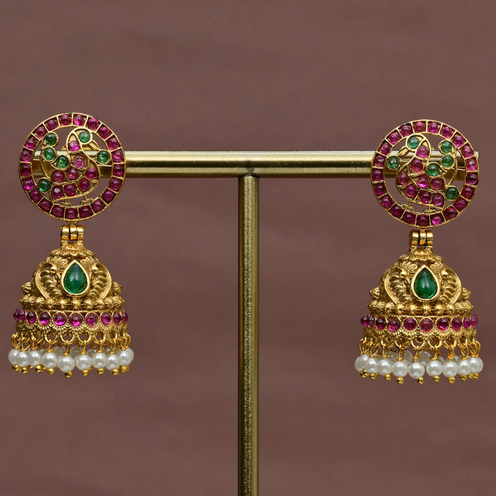 Temple Jhumka Earrings
