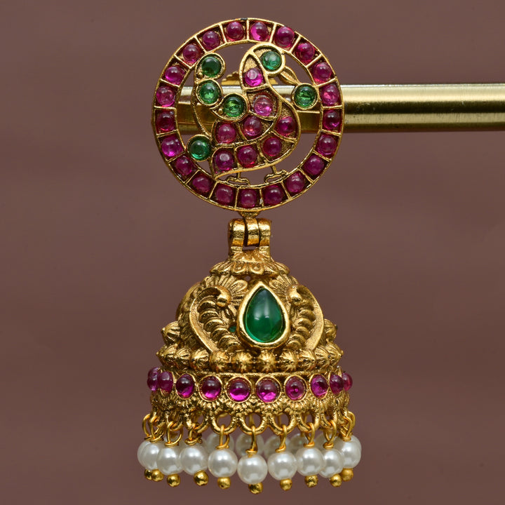 Temple Jhumka Earrings