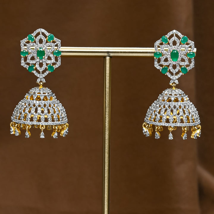 CZ Emerald Jhumka