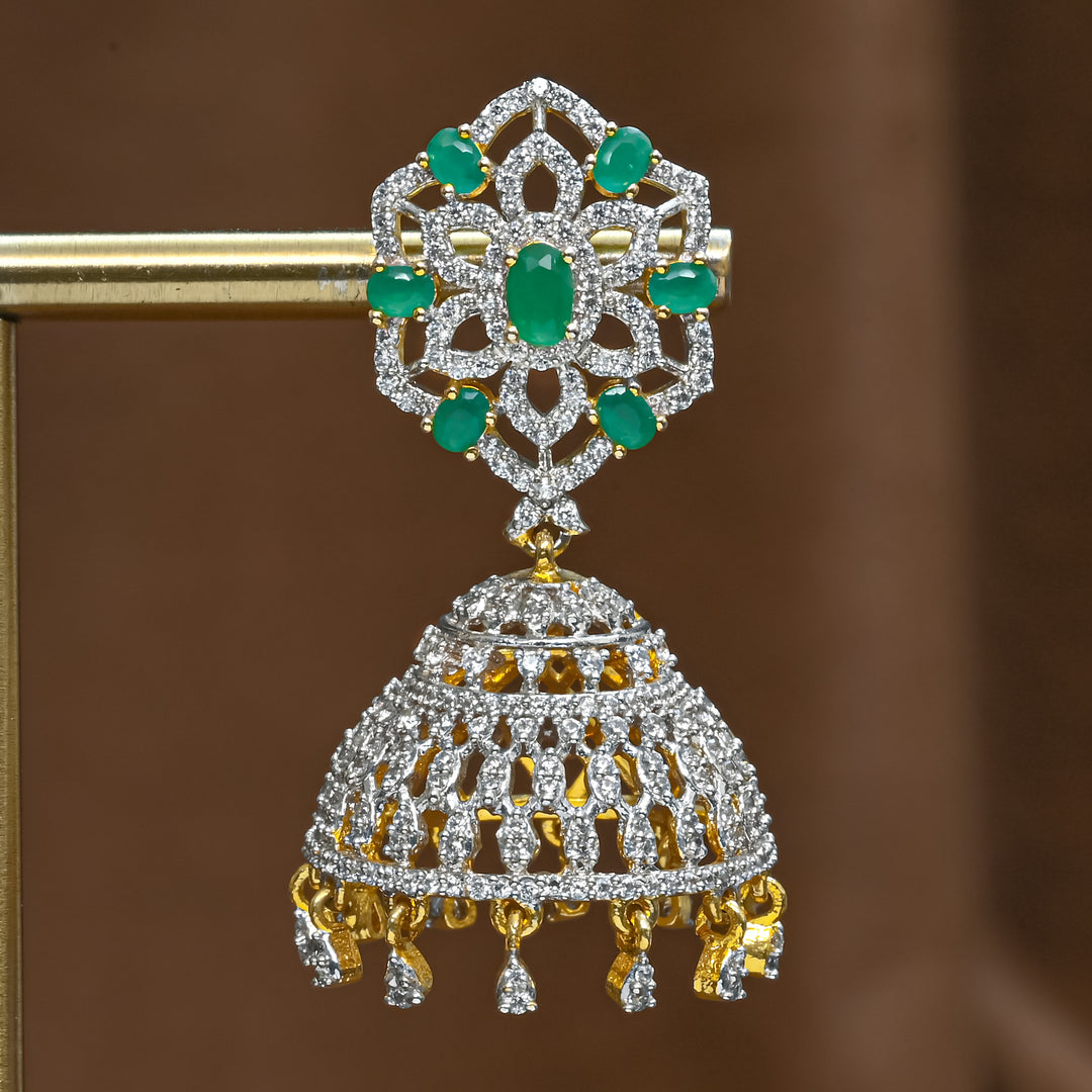CZ Emerald Jhumka