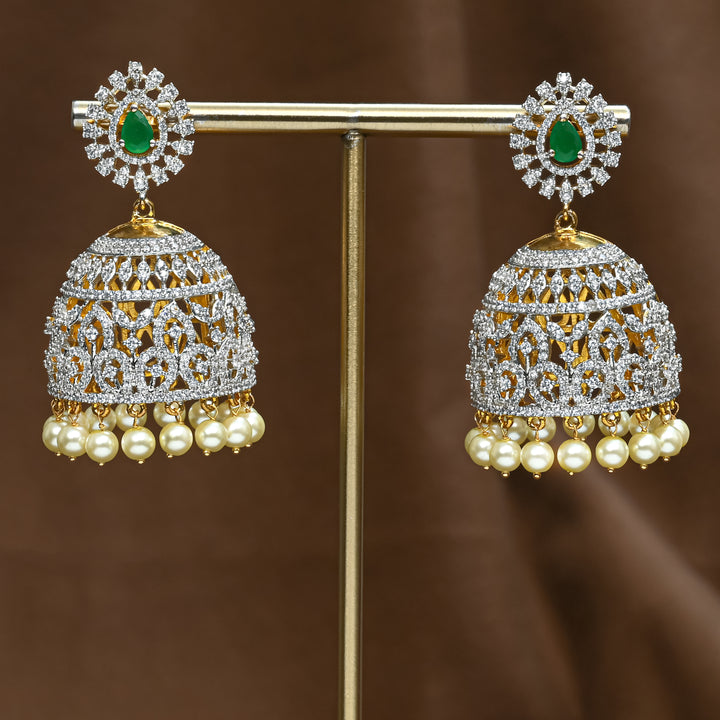 CZ Emerald Jhumka