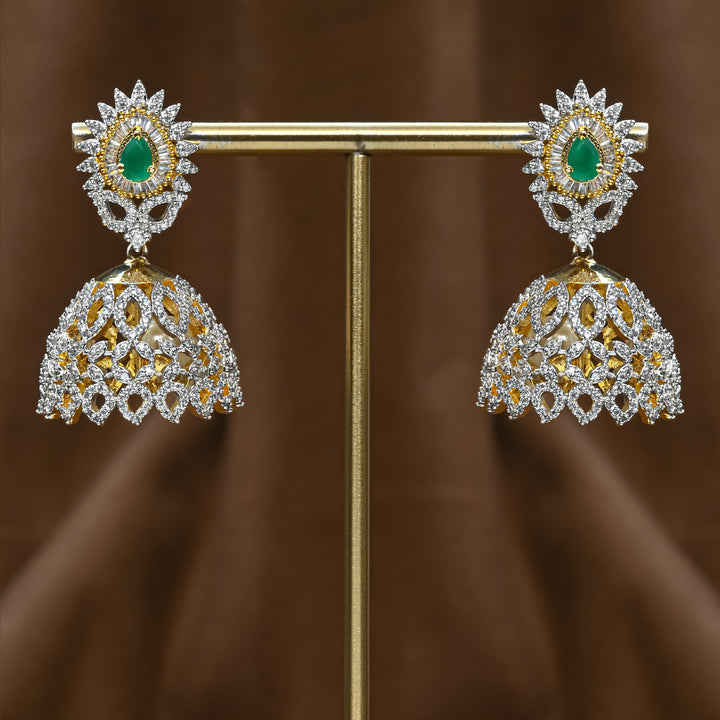 CZ Emerald Jhumka