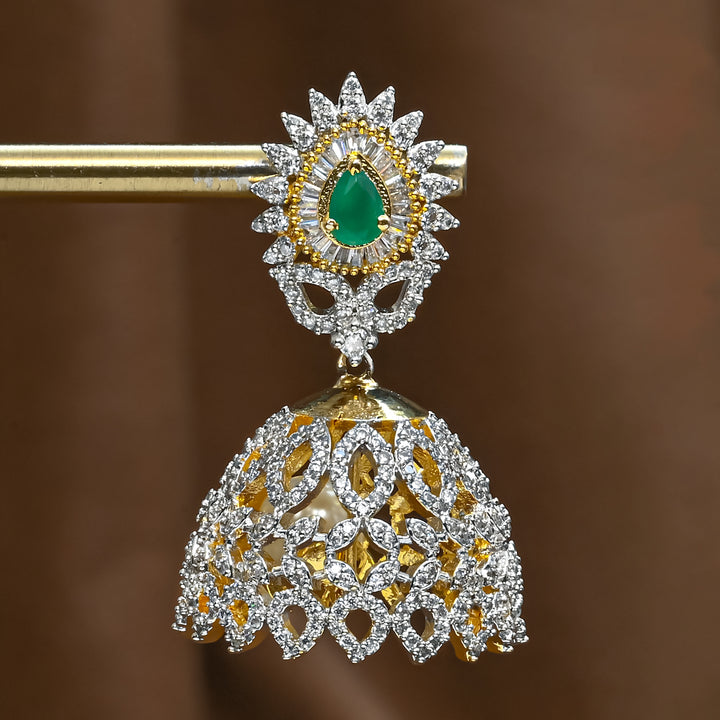 CZ Emerald Jhumka
