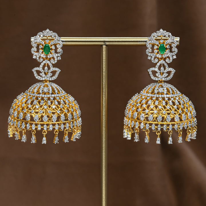 CZ Emerald Jhumka