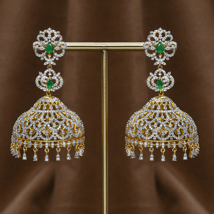 CZ Emerald Jhumka