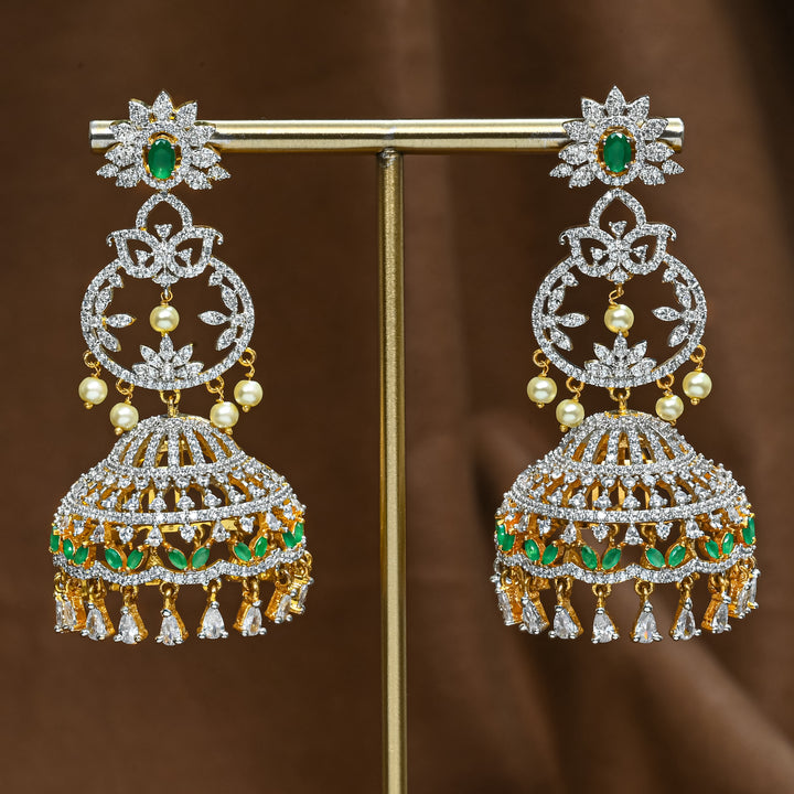 CZ Emerald Jhumka