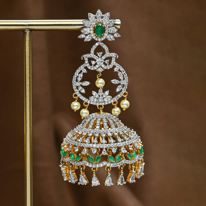 CZ Emerald Jhumka
