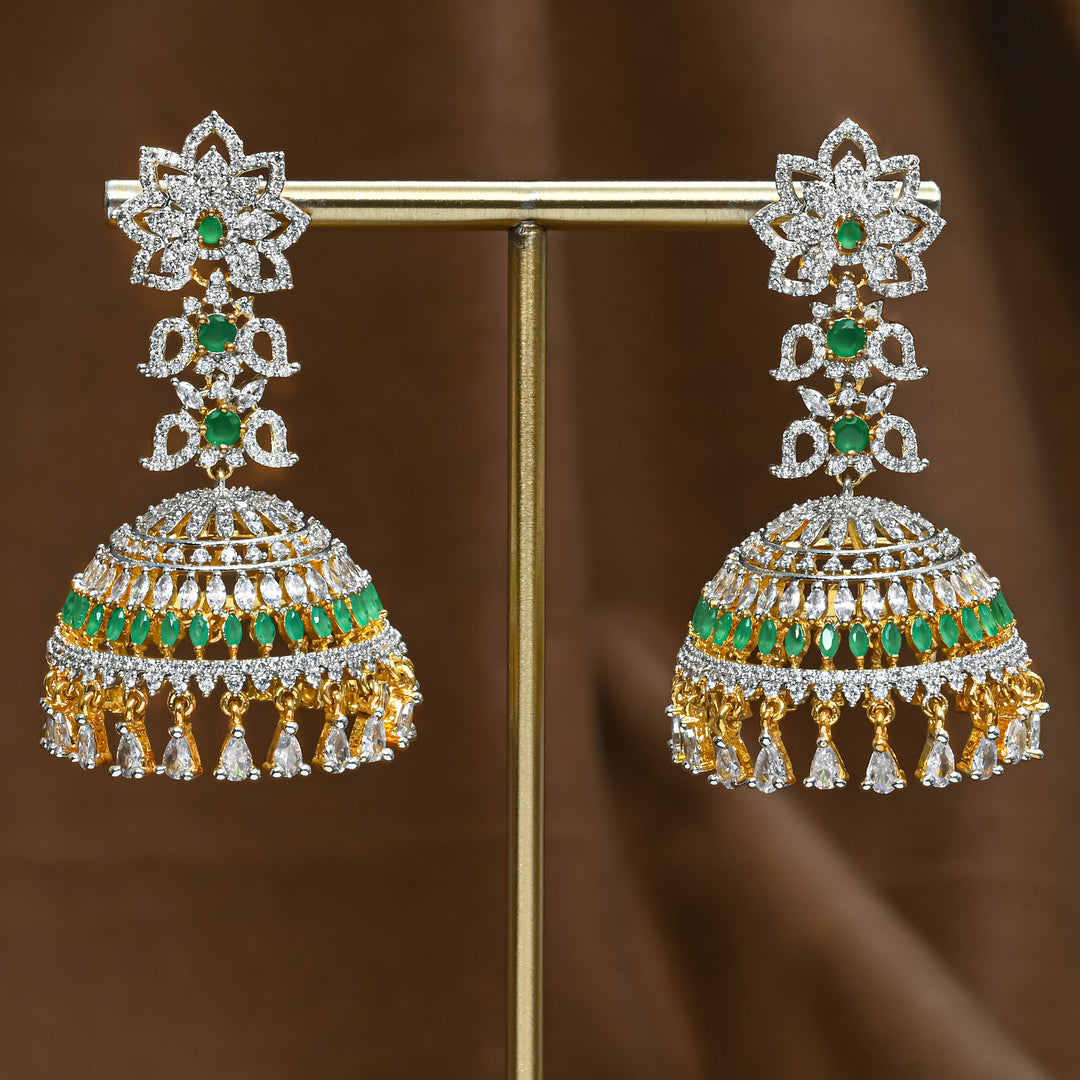 CZ Emerald Jhumka