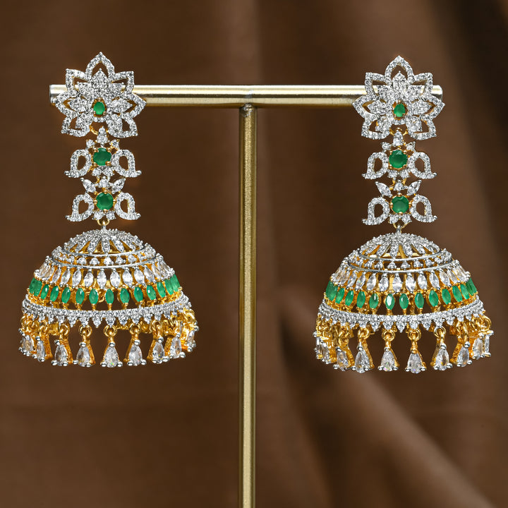 CZ Emerald Jhumka