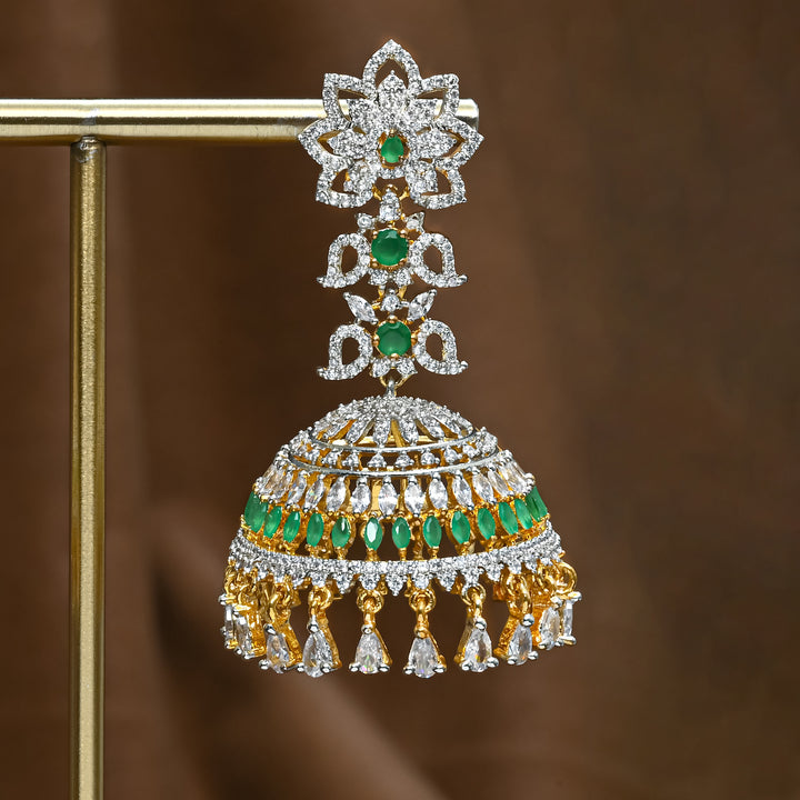 CZ Emerald Jhumka